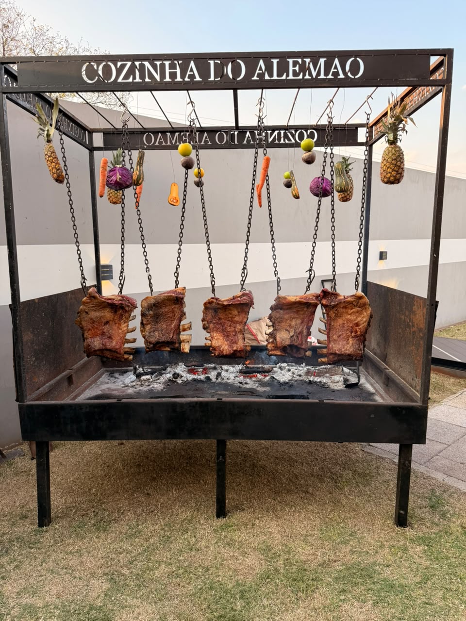 Pit smoker usado na churrascada