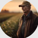 Produtor rural no campo